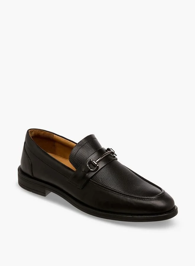 DUCHINI Men Textured Leather Loafers